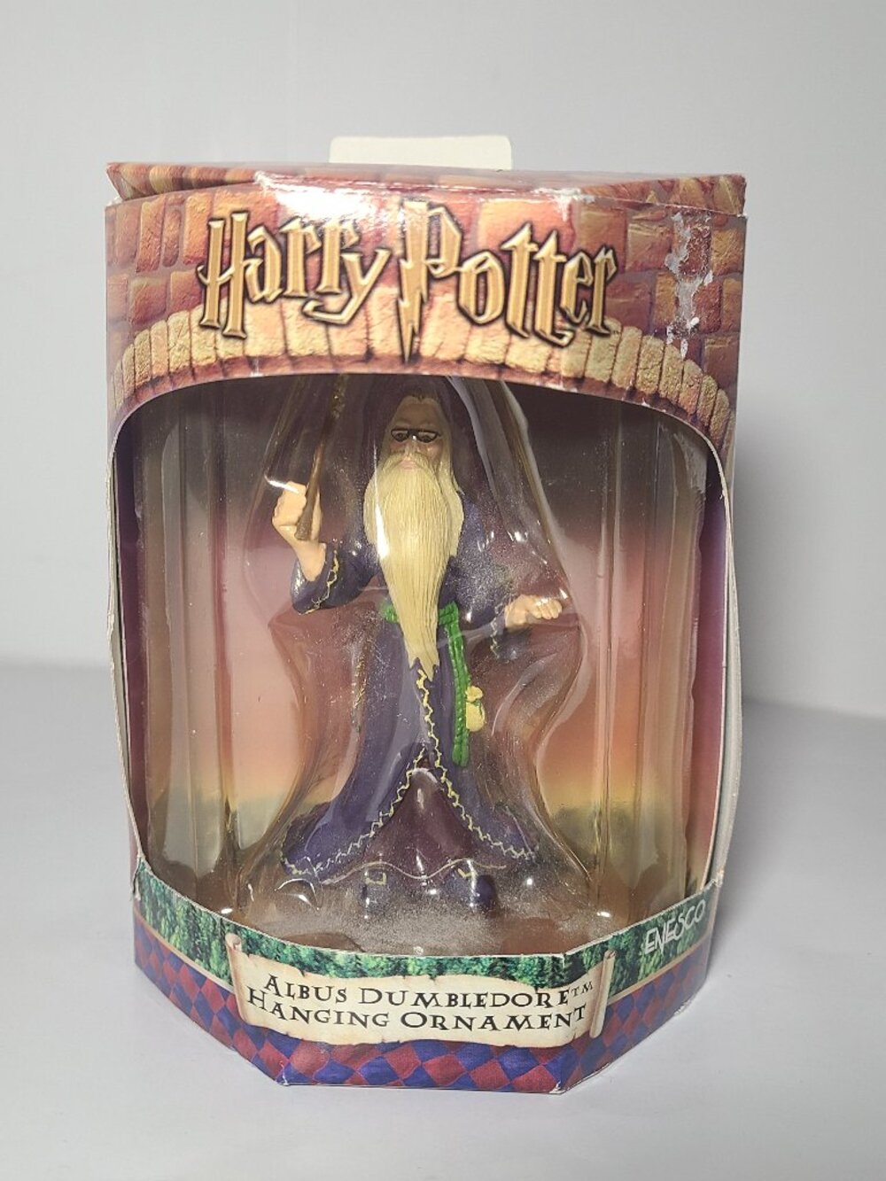 Vintage 2001 Harry Potter Enesco Albus Dumbledore Hanging Ornament NOS